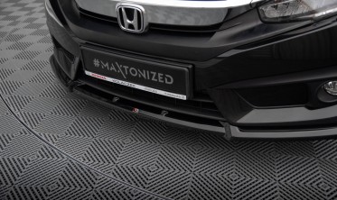 Тюнінгова накладка на передній бампер Honda Civic Mk10 вар. 1 фото