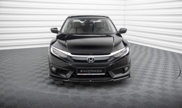 Нижний диффузор на передний бампер Honda Civic Mk10 вар. 2 фото
