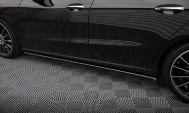Нижні тюнінг накладки на бокові пороги Mercedes CLA C118, X118 фото