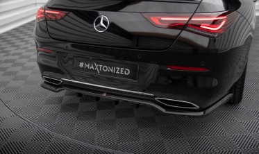 Тюнинговый диффузор (накладка) на задний бампер Mercedes CLA Coupe C118 фото