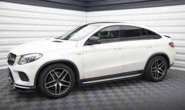 Нижние тюнинг накладки на боковые пороги Mercedes GLE Coupe 43 AMG / AMG-Line C292 фото