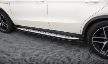 Нижние тюнинг накладки на боковые пороги Mercedes GLE Coupe 43 AMG / AMG-Line C292 фото