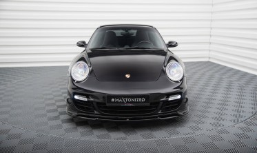 Нижняя тюнинговая накладка переднего бампера Porsche 911 Turbo 997 фото