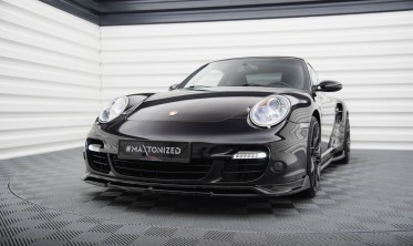 Нижняя тюнинговая накладка переднего бампера Porsche 911 Turbo 997 фото