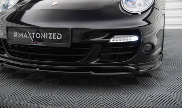 Нижняя тюнинговая накладка переднего бампера Porsche 911 Turbo 997 фото