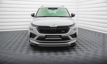 Тюнинговая накладка (диффузор) на передний бампер Skoda Kodiaq RS Mk1 рестайл вар. 1 фото