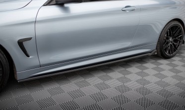 Нижние тюнинг накладки на боковые пороги BMW 4 Coupe F32 M-Pack вар. 2 фото