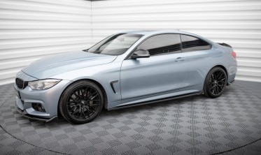 Нижние тюнинг накладки на боковые пороги BMW 4 Coupe F32 M-Pack вар. 2 фото