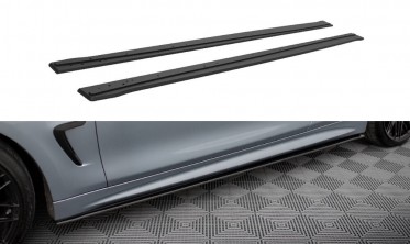 Нижние листвы (диффузоры) под боковые пороги Street Pro BMW 4 Coupe F32 M-Pack фото