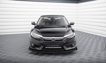 Комплект тюнінгових накладок на передній бампер Street Pro Honda Civic Mk10 фото