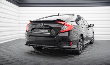 Комплект тюнинговых накладок на задний бампер Street Pro Honda Civic Mk10 фото