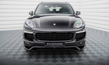 Тюнинг накладка (диффузор) на передний бампер Porsche Cayenne Mk2 послерестайл фото