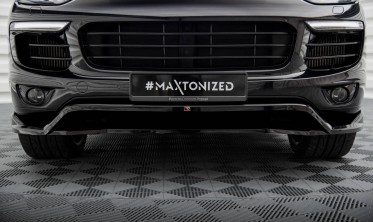 Тюнинг накладка (диффузор) на передний бампер Porsche Cayenne Mk2 послерестайл фото