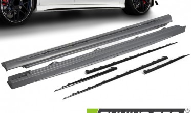 Тюнинговые накладки на пороги Mercedes CLA W118 в sport стиле фото