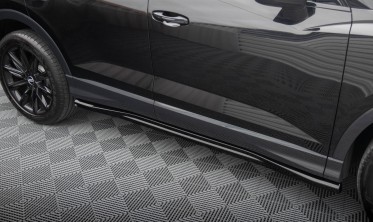 Нижние тюнинг накладки (листвы) на боковые пороги Audi Q3 Sportback F3 фото