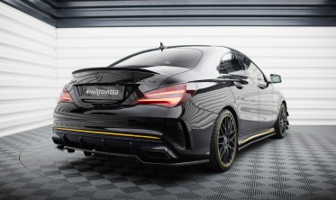 Нижняя тюнинг накладка заднего бампера Mercedes-AMG CLA 45 Aero C117 рестайл фото