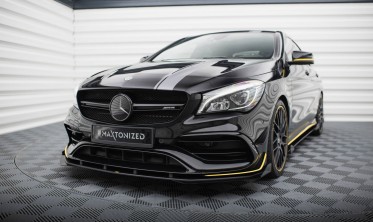 Нижний диффузор + накладки на передний бампер Street Pro Mercedes-AMG CLA 45 Aero C117 рест. фото