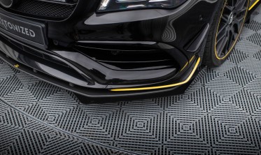 Нижний диффузор + накладки на передний бампер Street Pro Mercedes-AMG CLA 45 Aero C117 рест. фото