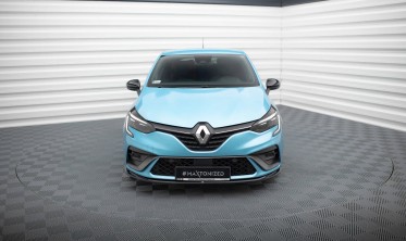Нижний диффузор на передний бампер Renault Clio R.S. Line Mk5 вар. 2 фото