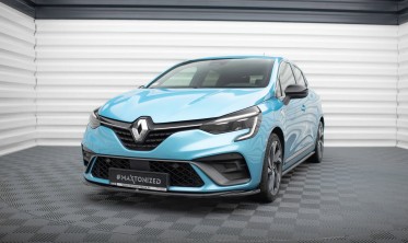 Нижний диффузор на передний бампер Renault Clio R.S. Line Mk5 вар. 2 фото