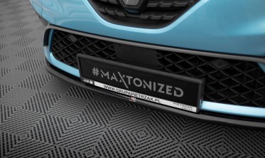 Нижний диффузор на передний бампер Renault Clio R.S. Line Mk5 вар. 2 фото