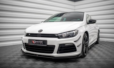Нижний диффузор + боковые накладки на передний бампер Street Pro VW Scirocco R Mk3 фото