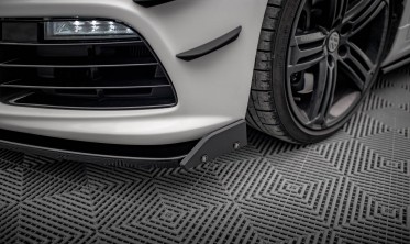 Комплект тюнінг накладок на передній бампер VW Scirocco R Mk3 фото