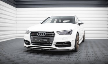 Тюнінгова накладка (дифузор) на передній бампер Audi S3 / A3 S-Line Sportback / Hatchback 8V вар. 1 фото