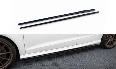 Нижні накладки (дифузори) на бокові пороги Audi S3 / A3 S-Line Sportback 8V фото