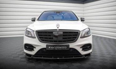 Нижній дифузор на передній бампер Mercedes-Benz S W222 AMG-Line рестайл вар. 2 фото
