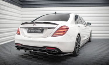 Тюнинг накладка (диффузор) на задний бампер Mercedes-Benz S AMG-Line W222 рестайл фото