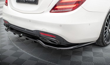 Тюнинг накладка (диффузор) на задний бампер Mercedes-Benz S AMG-Line W222 рестайл фото