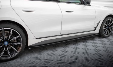 Тюнинговые накладки (листвы) на пороги BMW i4 Gran Coupe G26 M-pack вар. 1 фото