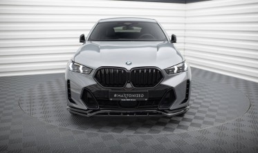 Тюнинговая накладка (диффузор) на передний бампер BMW X6 G06 M-Pack рестайл вар. 1 фото