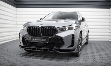 Нижня тюнінгова накладка переднього бампера BMW X6 G06 M-Pack рестайл вар. 2 фото