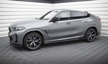 Бокові накладки (тюнінг лістви) під пороги BMW X6 G06 LCI M-sport вар. 1 фото
