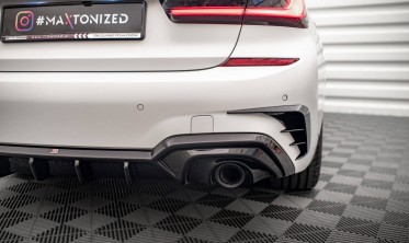 Задній центральний дифузор на бампер BMW 3 G20 / G21 M-Pack фото