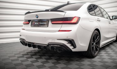 Задній центральний дифузор на бампер BMW 3 G20 / G21 M-Pack фото