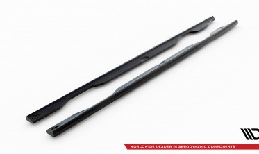 Тюнинговые накладки (листвы) на боковые пороги Renault Megane Mk3 GT рестайл фото