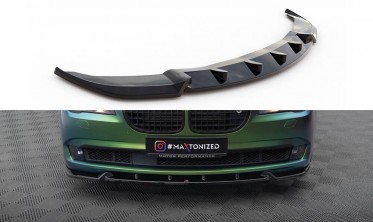 Нижняя тюнинг накладка (юбка) на передний бампер BMW 7 F01 вар. 2 фото