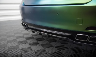 Тюнинговый нижний диффузор на задний бампер BMW 7 F01 фото