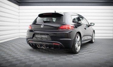 Задний центральный диффузор на бампер Volkswagen Scirocco R Mk3 с выхлопной R32 вар. 3 фото