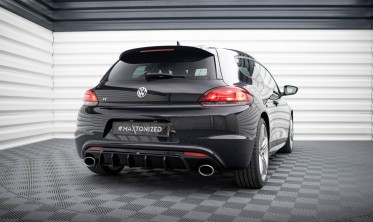 Центральный тюнинг диффузор на задний бампер Volkswagen Scirocco R Mk3 вар. 2 фото