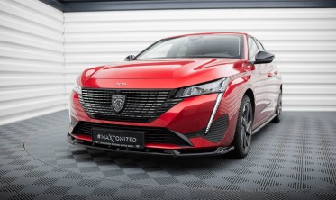 Нижня накладка (губа) під передній бампер Peugeot 308 Mk3 вар. 2 фото