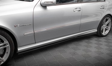 Тюнинговые листвы (диффузоры) на боковые пороги Mercedes E W211 55 AMG фото