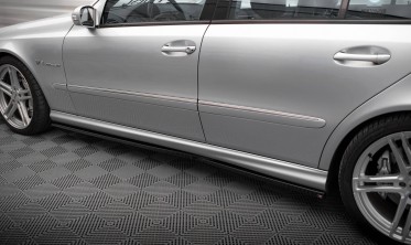 Тюнинговые листвы (диффузоры) на боковые пороги Mercedes E W211 55 AMG фото