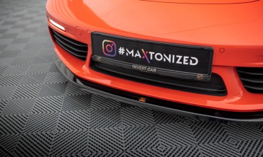 Нижняя накладка (губа) на передний бампер Porsche 718 Cayman 982c вер. 2 фото
