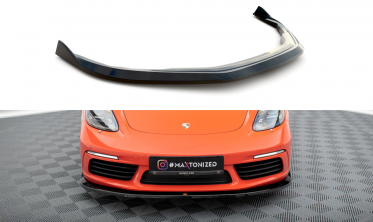 Нижняя накладка (губа) на передний бампер Porsche 718 Cayman 982c вер. 2 фото
