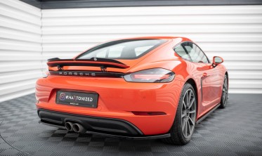 Тюнинговая накладка на спойлер багажника Porsche 718 Cayman 982c фото