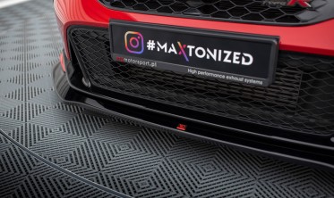 Тюнінгова накладка (юбка) на передній бампер Honda Civic Mk11 Type-R вар. 1 фото